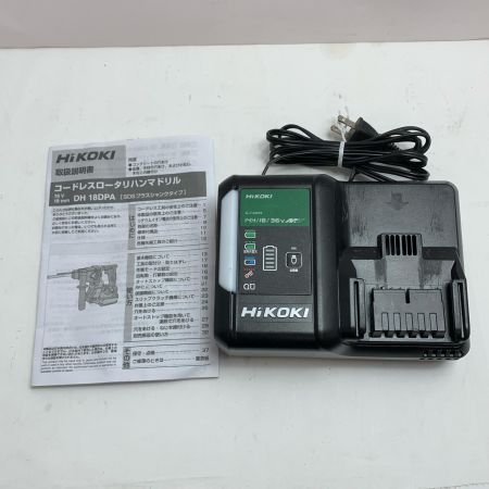  HiKOKI ハイコーキ ハンマドリル 充電器・充電池2個・ケース付 コードレス式 18v   DH18DPA グリーン