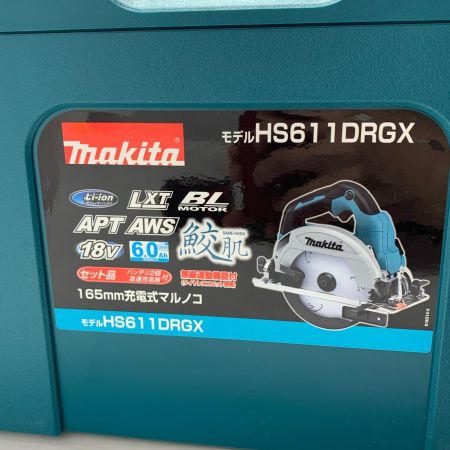 MAKITA マキタ 丸のこ 未使用品(S) 充電器・充電池2個付 コードレス式 18v 未使用品(S) 充電器・充電池2個付 コードレス式 18v 10794 HS611DRGX ブルー