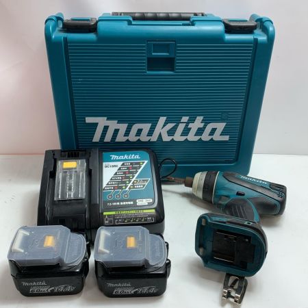  MAKITA マキタ インパクトドライバ   程度C 充電器・充電池2個・ケース付 コードレス式 TP131DRGX ブルー