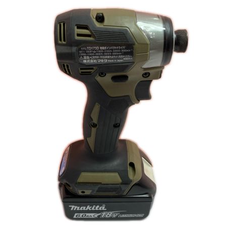  MAKITA マキタ インパクトドライバ バッテリー1個付 TD173D オリーブ