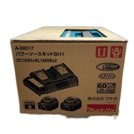  MAKITA マキタ パワーソースキット 未使用品(S) 充電器・充電池2個・ケース付 コードレス式 18v 6.0Ah A-68317 ブルー