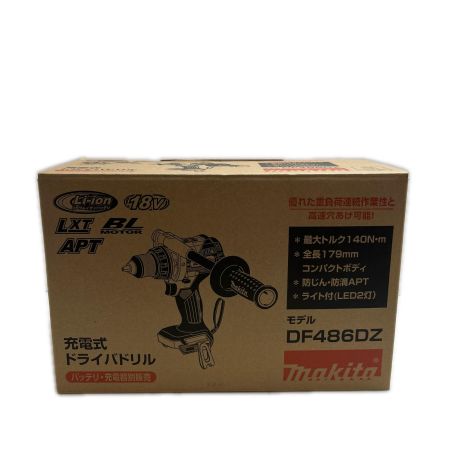  MAKITA マキタ ドライバドリル 未使用品(S) 本体のみ コードレス式 18v DF486DZ ブルー