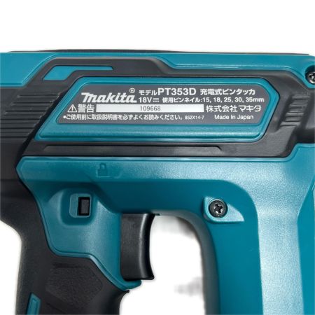  MAKITA マキタ ピンタッカ  未使用品(S) ケース付 コードレス式 18v  PT353DZK ブルー
