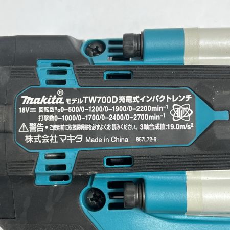 MAKITA マキタ インパクトレンチ 本体のみ コードレス式 18v  TW700D ブルー