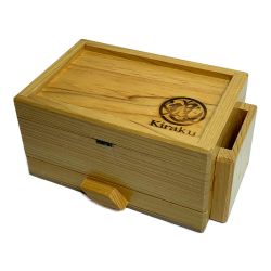 ★★ ささめ針 Kiraku　ささめ針　餌箱　木製　釣り小物 Bランク