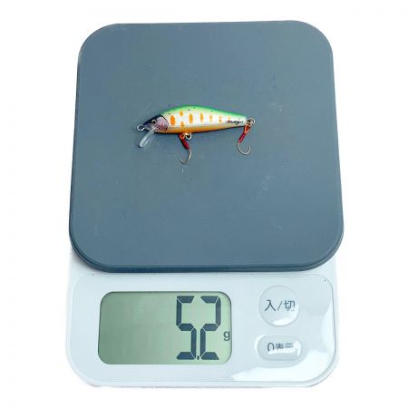  mojo  handmade works 　ミノー 50  5.2g mojo50  グリーン x オレンジ