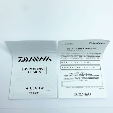  DAIWA ダイワ  22タトゥーラTW 80XHL ベイトリール 630116