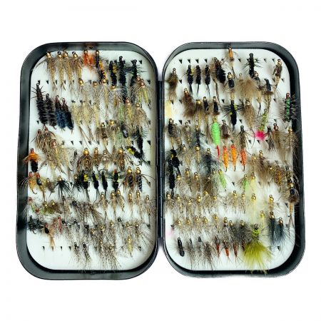  RICHARD WHEATLEY フライケース　使用感あり　シール跡あり　ウエットフライ付 ブラック