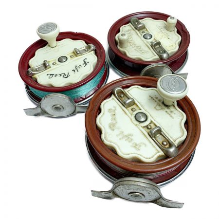  FUJI RELL　タイコリール　43　3個セット アズキ色