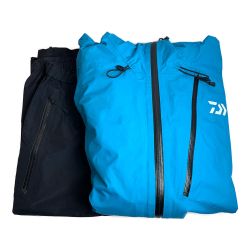 ★★ DAIWA ダイワ ゴアテックス パックライト プラス レインスーツ バリアリーフ DR-1621 スカイブルー x ブラック Lサイズ Bランク