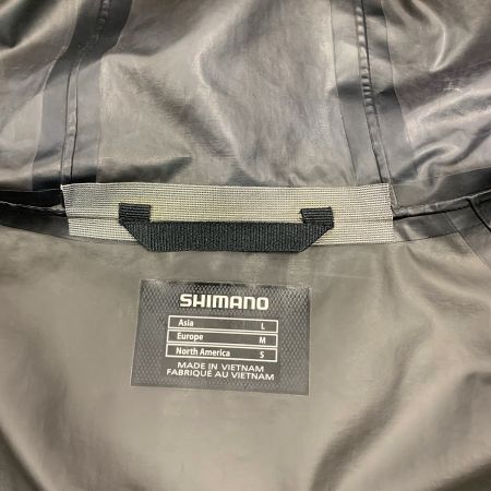  SHIMANO シマノ ショートレインジャケット　Lサイズ RA-02ST グレー 襟、袖ヨゴレあり