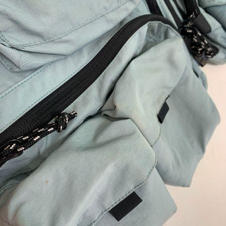  RIVERSONG フィッシングベスト 佐藤成史氏サイン入り Sサイズ　ヨゴレあり グリーン x ブルー系