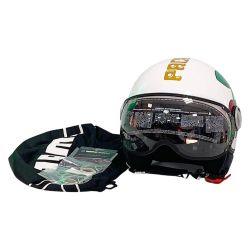 ★★ MOMOデザイン バイクヘルメット　FGTR JPN PACHA WHIGHT Dec.Cherry ML Aランク