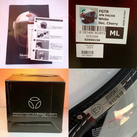  MOMOデザイン バイクヘルメット　FGTR JPN PACHA WHIGHT Dec.Cherry ML