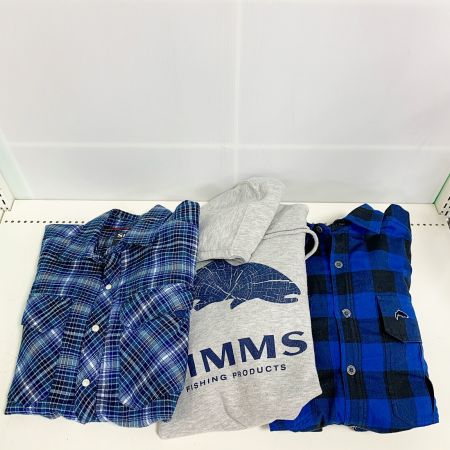  SIMMS シャツ×2（Sサイズ）パーカー（Mサイズ）×1　毛羽立ち毛玉あり メンズトップス　3点まとめ