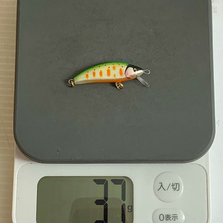 mojo handmade works ミノー 3.7g グリーン x オレンジ - 中古