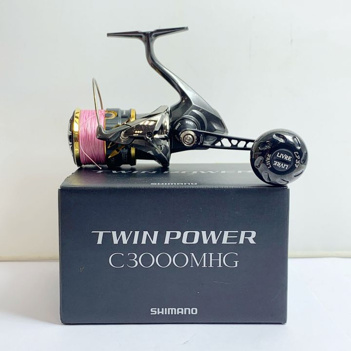 SHIMANO シマノ 20ツインパワー C3000MHG スピニングリール LIVREハンドル、ハンドルノブ付/純正ハンドル無  04141｜中古｜なんでもリサイクルビッグバン