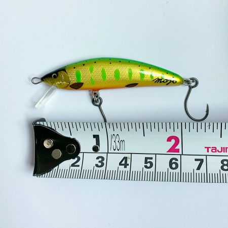  mojo ハンドメイドルアー　ミノー　シンキング ｼﾝｷﾝｸﾞ グリーン x オレンジ x イエロー handmade works 