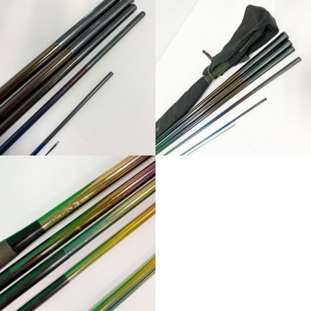  SHIMANO シマノ  飛天弓 閃光 レインボー 二十一 21尺 6本継 ヘラ へら竿 和竿 ロッド 釣り竿 釣具 保存袋付