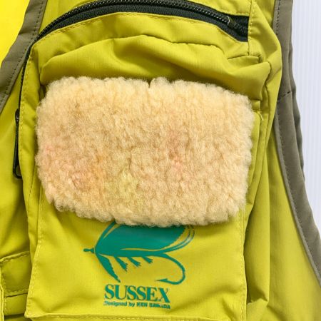  SUSSEX サクセス　フィッシングベスト イエローグリーン系 LLサイズ