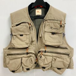 ★★ Foxfire フォックスファイヤー フィッシングベスト　Mサイズ カーキ x ブラウン系 Bランク