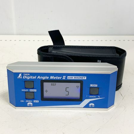  シンワ測定 デジタルアングルメーターⅡ 防塵防水マグネット付 76826 ブルー