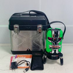 ♭♭ TAJIMA タジマ グリーンレーザー墨出し器　受光器　ケース　バッテリー付 ZEROGSN-KJC グリーン Bランク