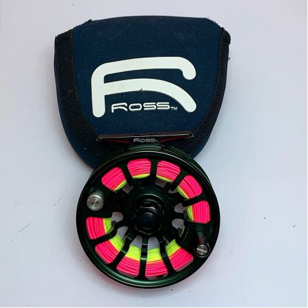  ROSS エボリューション4　フライリール　ポーチ付き ｴｳﾞｫﾘｭｰｼｮﾝ4 グリーン x ブラック