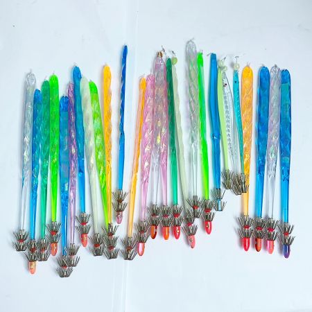   イカ仕掛けまとめ　イカ釣り イカ針 スッテ 仕掛け ひらひら針など 　約130点　釣り用品