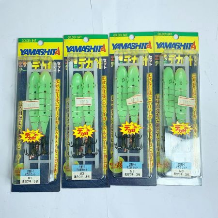  YAMASHITA エサ巻テーラ　デカ針　　Ｍ3×4個　Ｍ2×4個　【未開封品】【長期保管品】ケースにヨゴレあり
