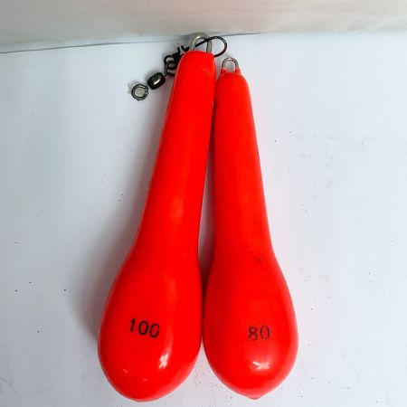  FUJIWARA スカリー　夜光　おもりまとめ　21個　250g×1　180g×2　150g×1　120g×7ほか レッド x グリーン