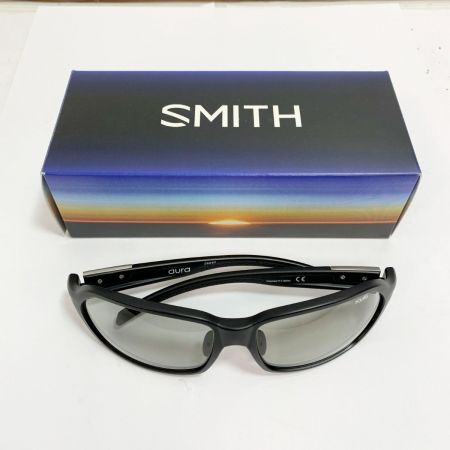  SMITH スミス Aura 箱付 フレーム/マットブラック　レンズ/Ｘ-スーパーブラウン42　偏光グラス