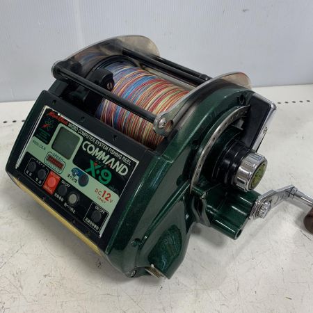  Miya Epoch ミヤマエ ミヤエポック COMMAND コマンド X9  電動リール  コード付(補修あり）通電確認のみ CX-9 グリーン