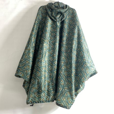  mont･bell モンベル プリント トレッキング レインポンチョ L ダークグリーン 1128668