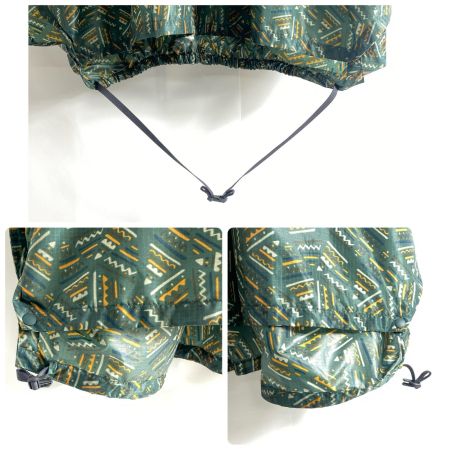  mont･bell モンベル プリント トレッキング レインポンチョ L ダークグリーン 1128668