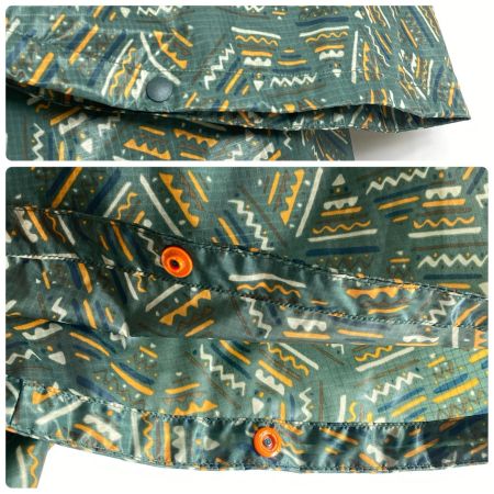  mont･bell モンベル プリント トレッキング レインポンチョ L ダークグリーン 1128668