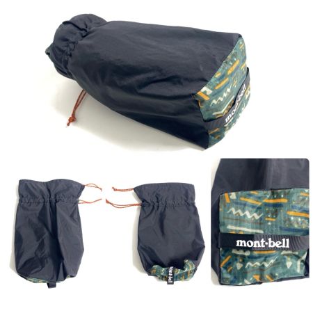  mont･bell モンベル プリント トレッキング レインポンチョ L ダークグリーン 1128668