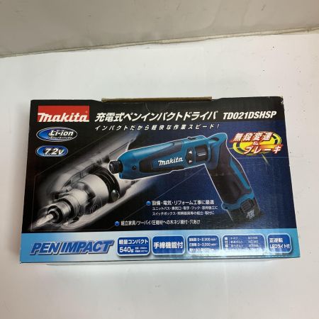  MAKITA マキタ 充電式ペンインパクトドライバ　充電器・充電池1個・ケース付 7.2v　ビット付 TD021DSHSP