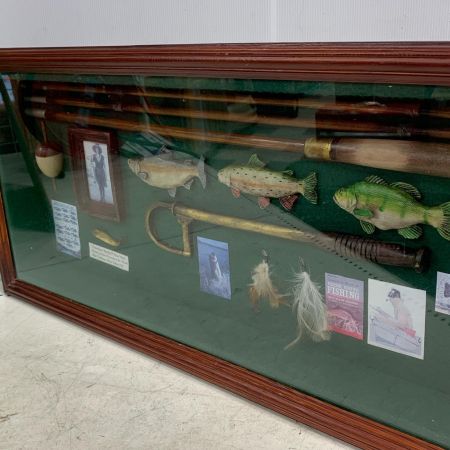   アンティーク オブジェ フライフィッシング ウォールアート 　85×35×10cm