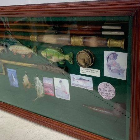   アンティーク オブジェ フライフィッシング ウォールアート 　85×35×10cm