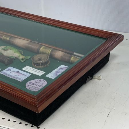   アンティーク オブジェ フライフィッシング ウォールアート 　85×35×10cm