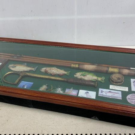   アンティーク オブジェ フライフィッシング ウォールアート 　85×35×10cm