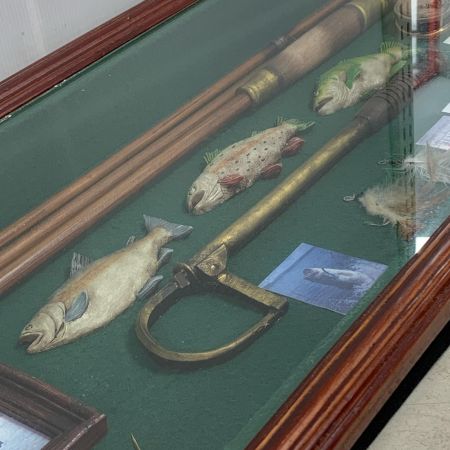   アンティーク オブジェ フライフィッシング ウォールアート 　85×35×10cm