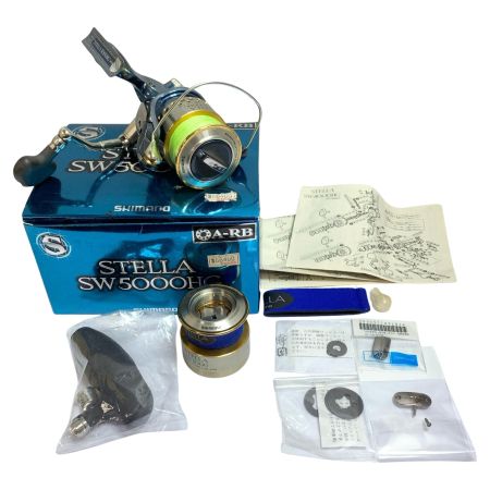  SHIMANO シマノ 01ステラSW 5000HG  スピニングリール　替えスプール、ハンドルノブ付 SC79K