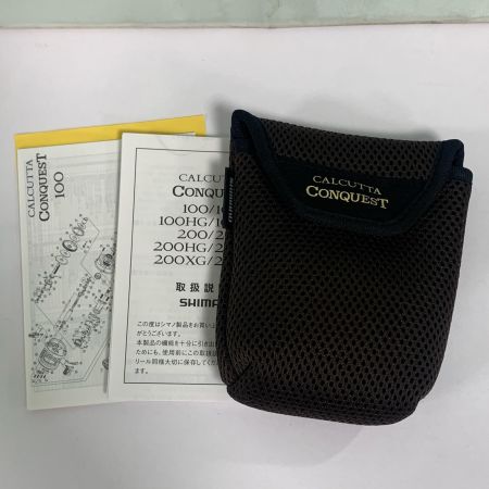  SHIMANO シマノ 21カルカッタコンクエスト200HG 箱、ポーチ、取説付　ハンドルノブキャップにキズ有 04238