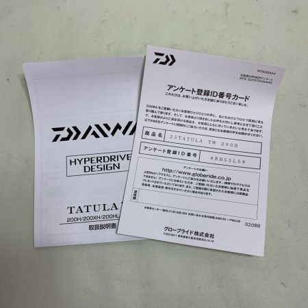  DAIWA ダイワ 25タトゥーラTW200H ベイトリール　若干のキズあり　箱付 00630170