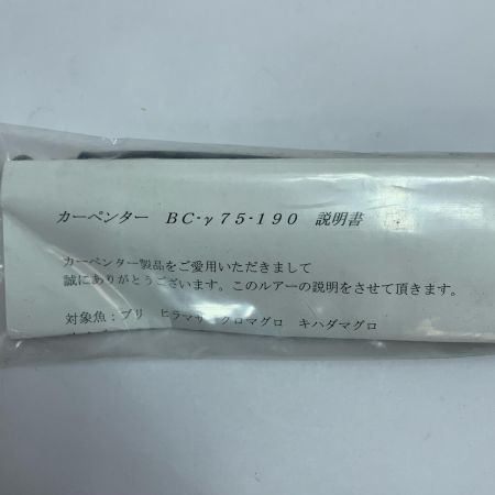  CARPENTER ルアー ペンシル  未使用品(S) BC-γ75-190