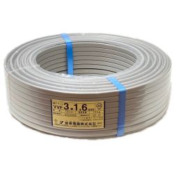 ΦΦ 弥栄電線 VVFケーブル 平形 100m巻 灰色 VVF3×1.6 3芯 40930008 Sランク