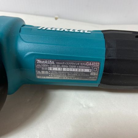  MAKITA マキタ  ディスクグラインダー GA4032 ブルー
