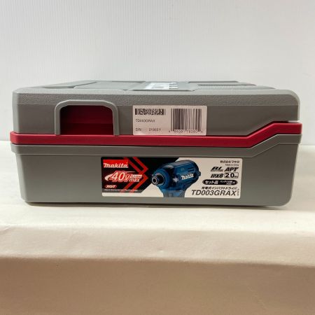  MAKITA マキタ 【未使用品】インパクトドライバ　40V TD003GRAX ブルー
